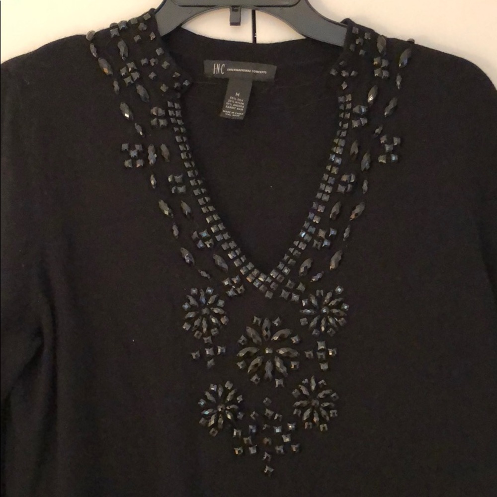 Black Beaded tunic sweater